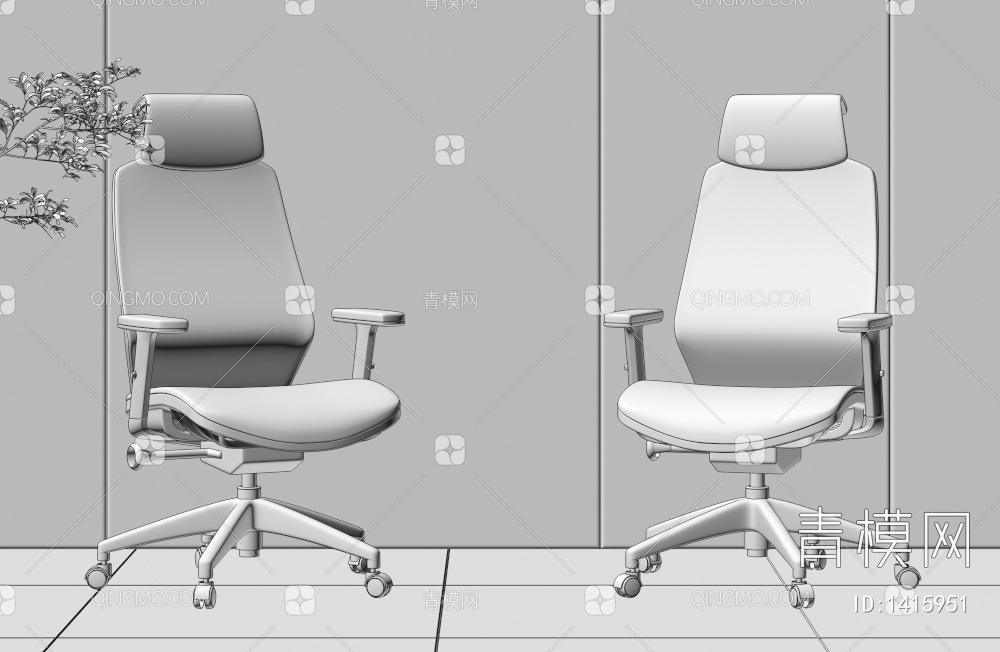 办公椅3D模型下载【ID:1415951】