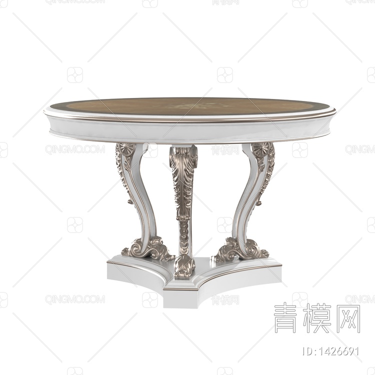 意式_圣马可_SC-A1550d-2_1.4m圆餐桌3D模型下载【ID:1426691】