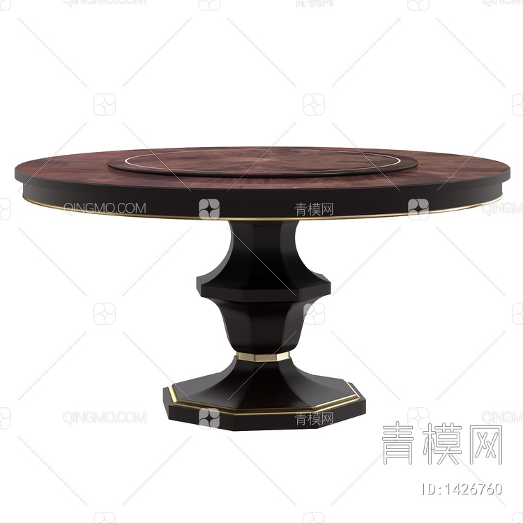 意式_凯撒_CS-A1050b-2_圆餐桌3D模型下载【ID:1426760】
