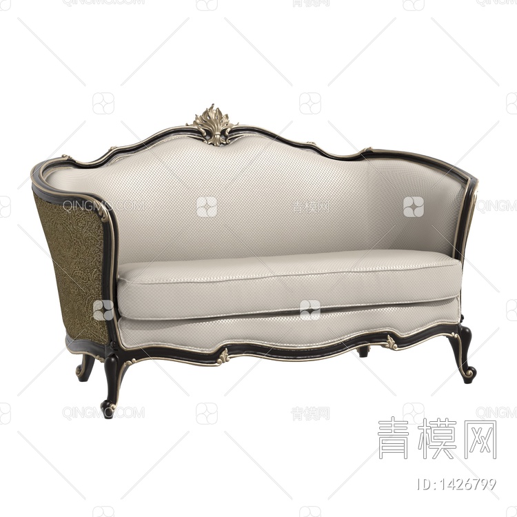 意式_凯撒_CS-A1032b-2_两人沙发3D模型下载【ID:1426799】