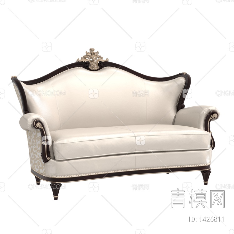 意式_凯撒_CS-A1032a-2_两人沙发3D模型下载【ID:1426811】