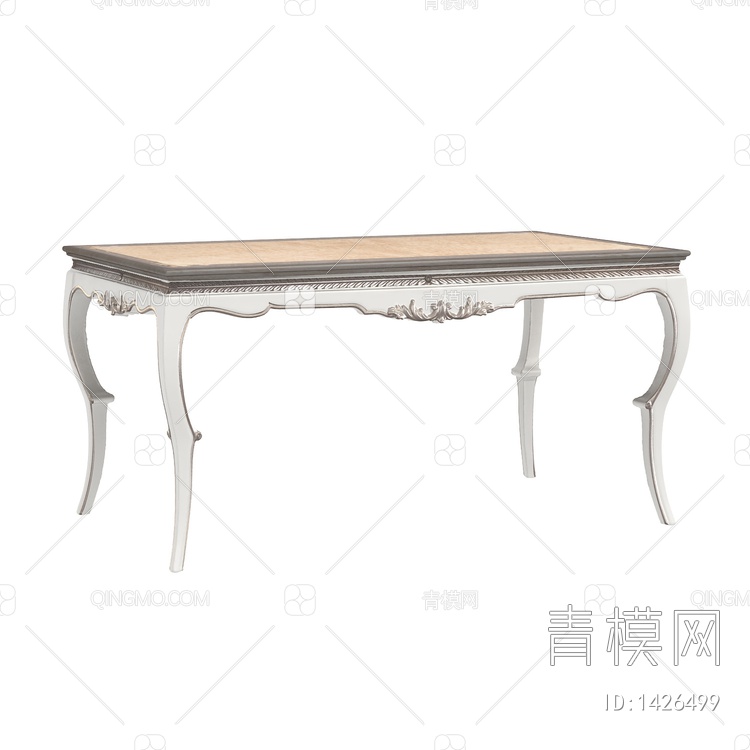 意式_米兰_MI-B2050b-4_长餐桌3D模型下载【ID:1426499】