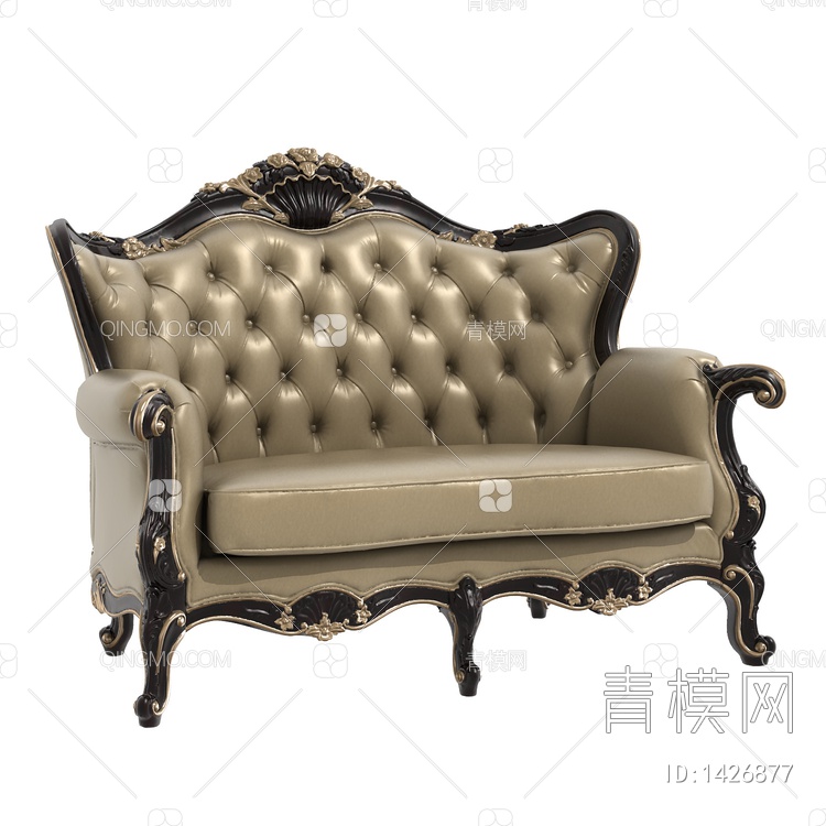 意式_佛罗伦萨_FR-D6032c-2_双人沙发3D模型下载【ID:1426877】