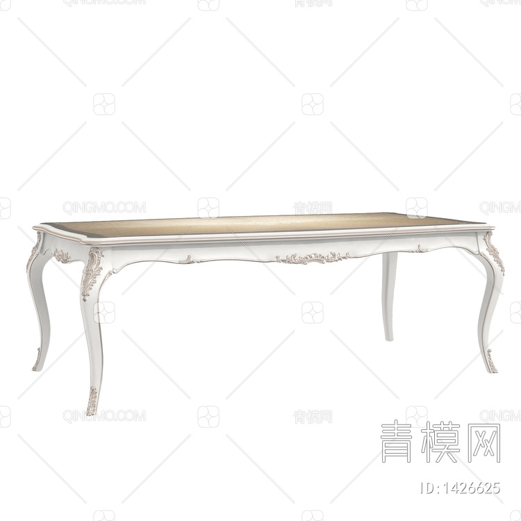 意式_托斯卡纳_TS-B2550a-1_2.4m长餐桌3D模型下载【ID:1426625】