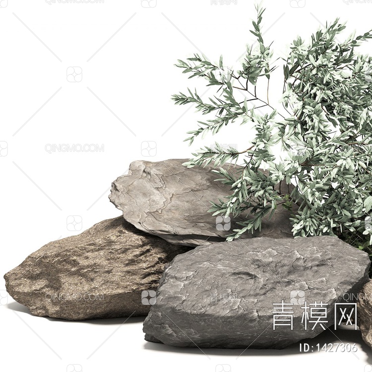 景观石头3D模型下载【ID:1427306】
