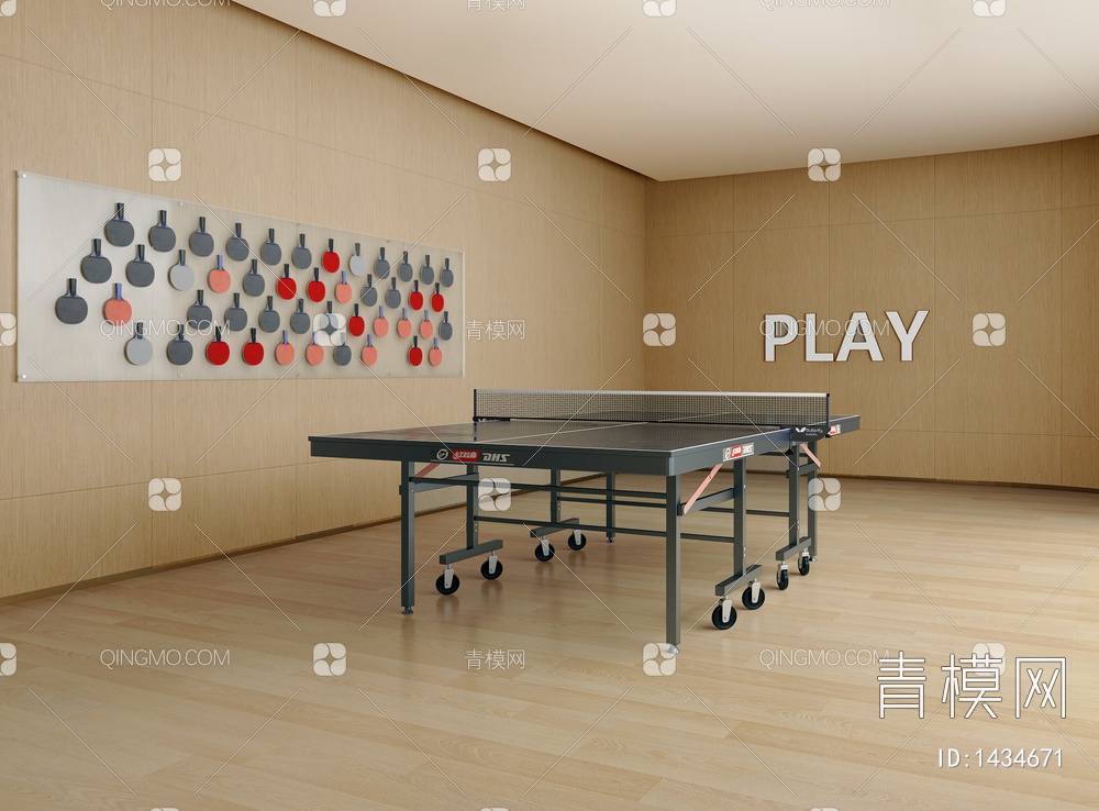 乒乓球室3D模型下载【ID:1434671】