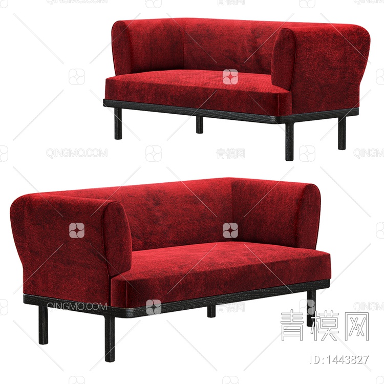 红沙发3D模型下载【ID:1443827】