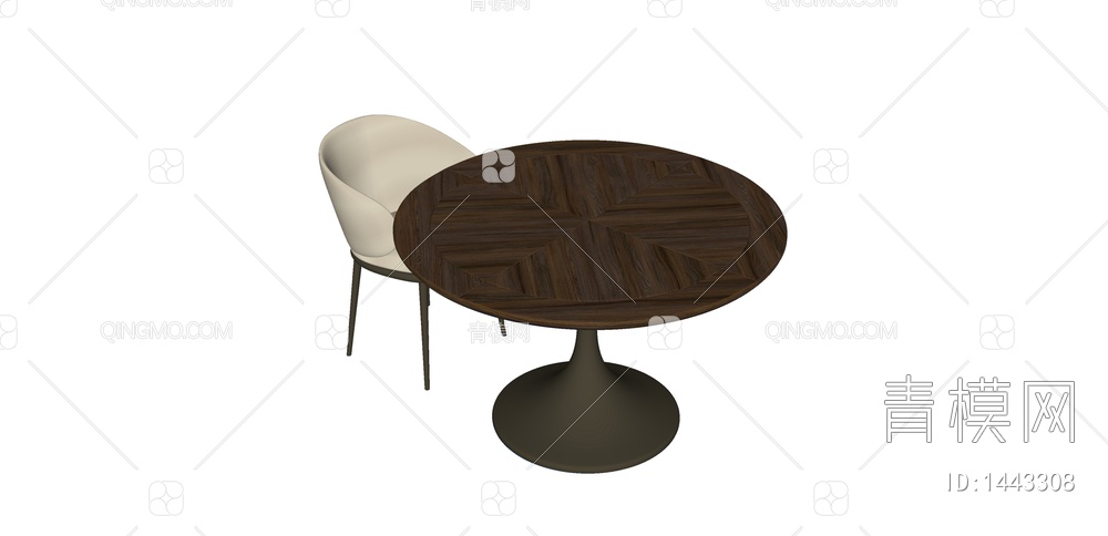 餐桌椅SU模型下载【ID:1443308】