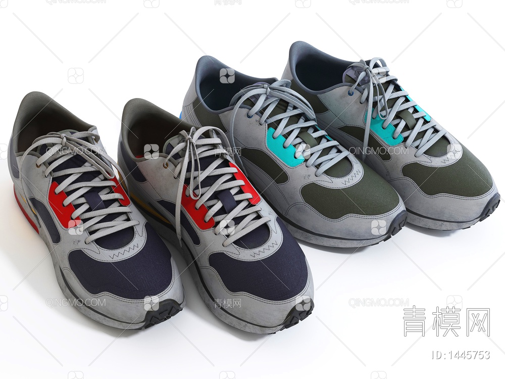运动鞋3D模型下载【ID:1445753】