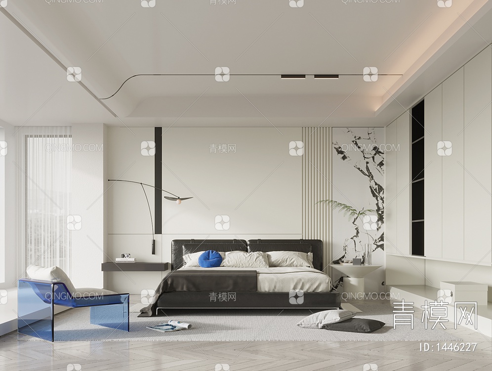 卧室，家居卧室3D模型下载【ID:1446227】