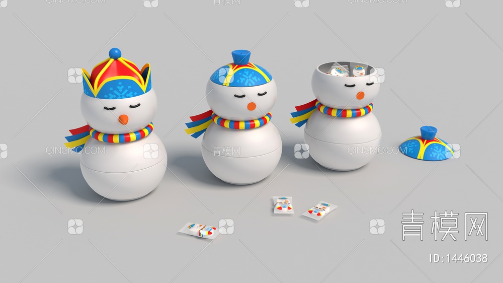 雪人酸奶糖果包装3D模型下载【ID:1446038】