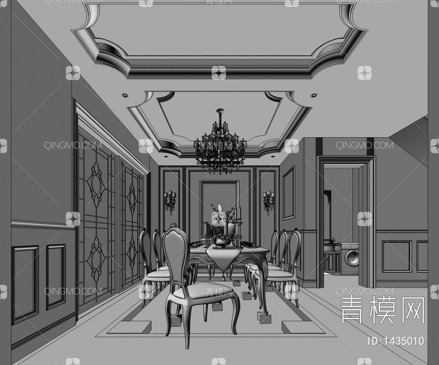 客餐厅3D模型下载【ID:1435010】