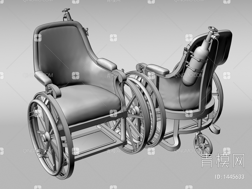 轮椅3D模型下载【ID:1445633】