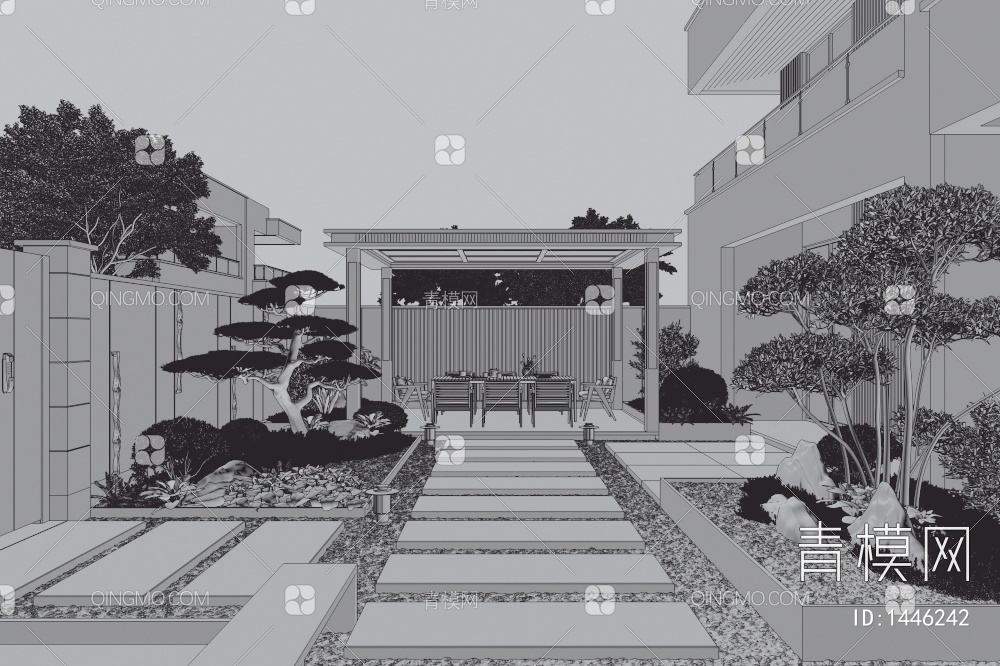 庭院景观3D模型下载【ID:1446242】