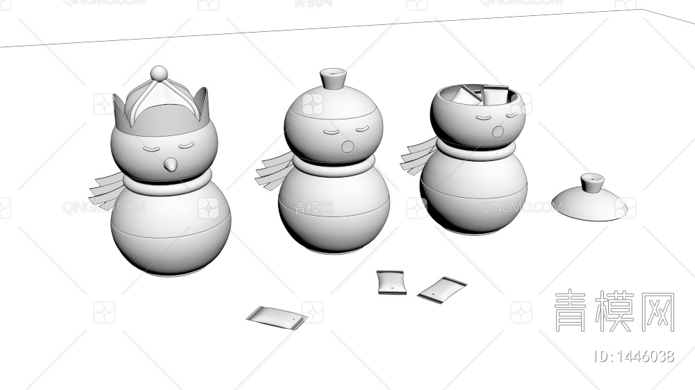 雪人酸奶糖果包装3D模型下载【ID:1446038】