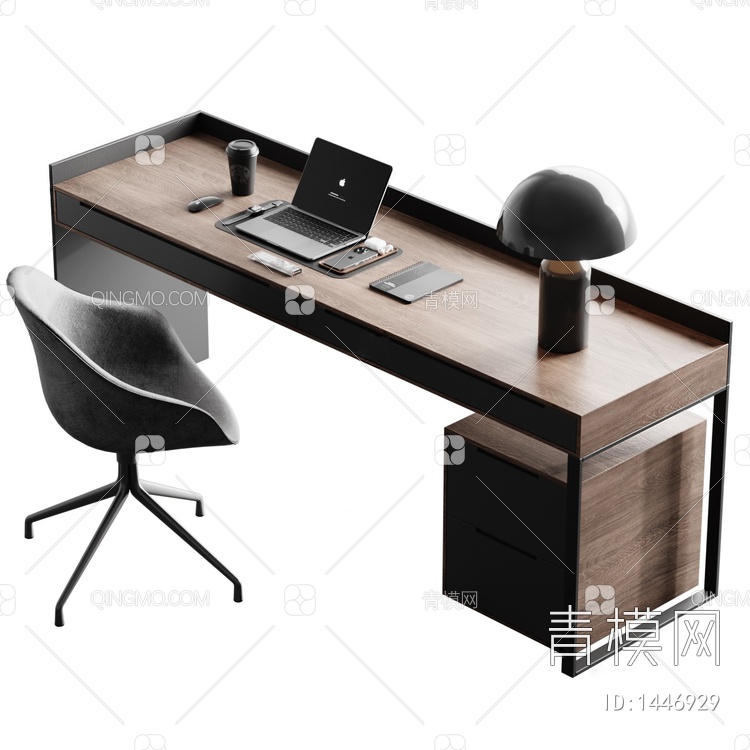 书桌椅 办公用品3D模型下载【ID:1446929】