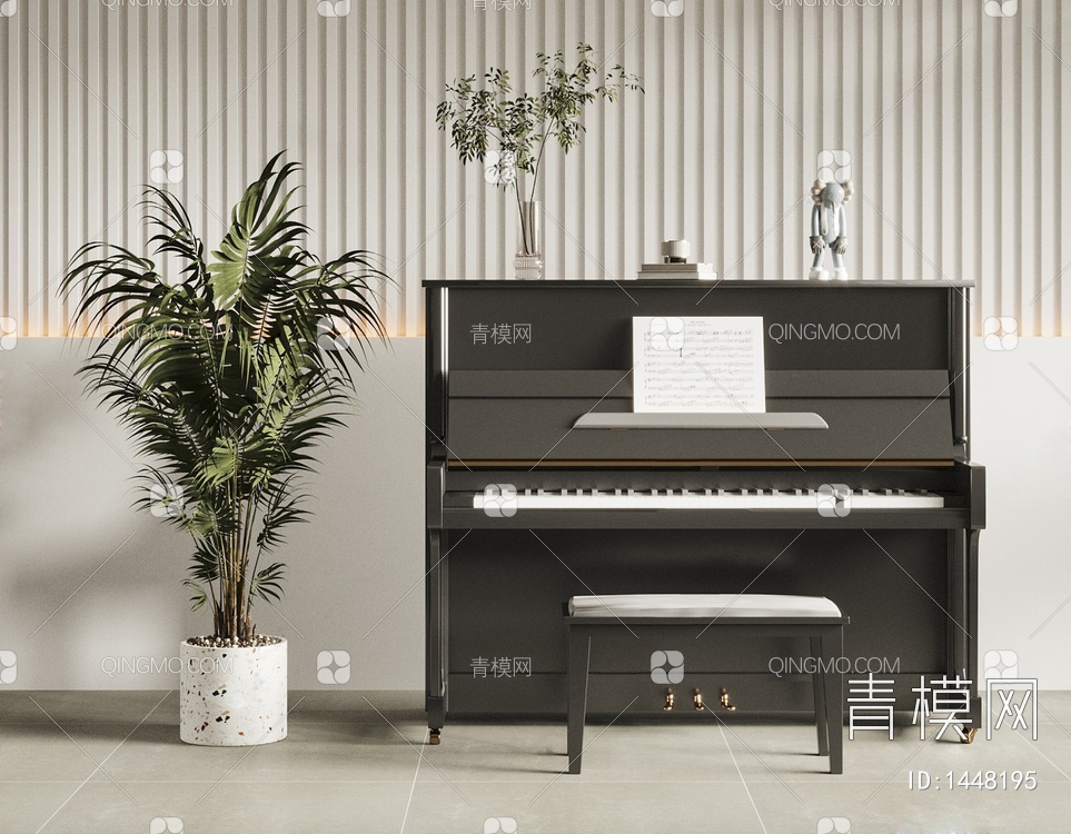 钢琴3D模型下载【ID:1448195】