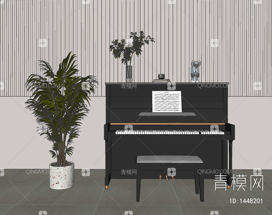 钢琴SU模型下载【ID:1448201】