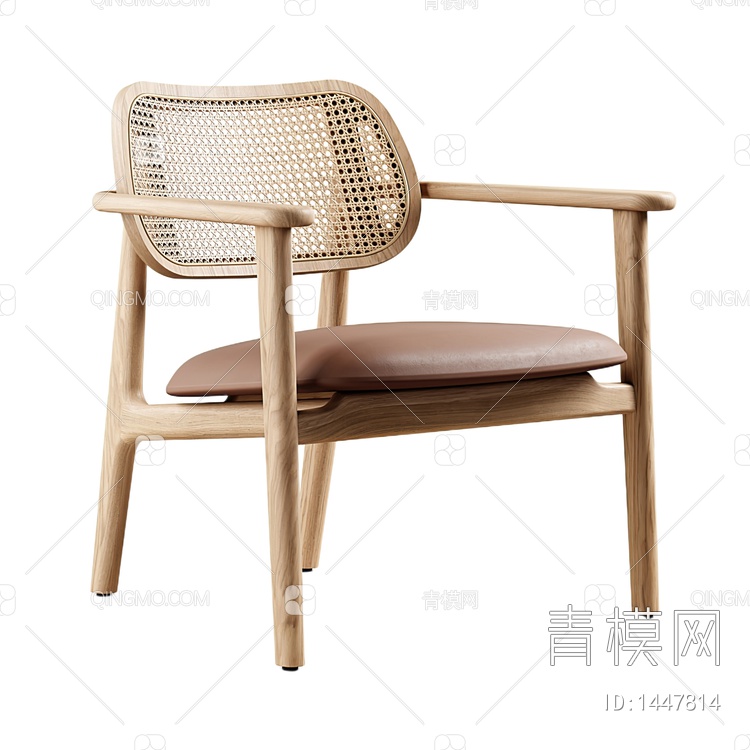 原木休闲单椅3D模型下载【ID:1447814】