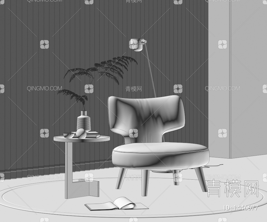休闲椅3D模型下载【ID:1446677】