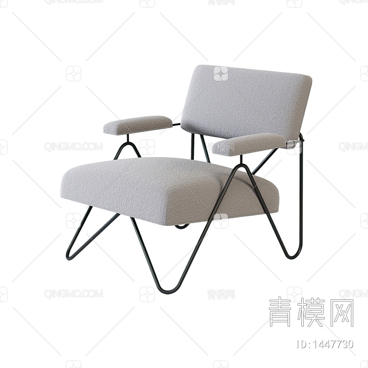 休闲单人椅3D模型下载【ID:1447730】