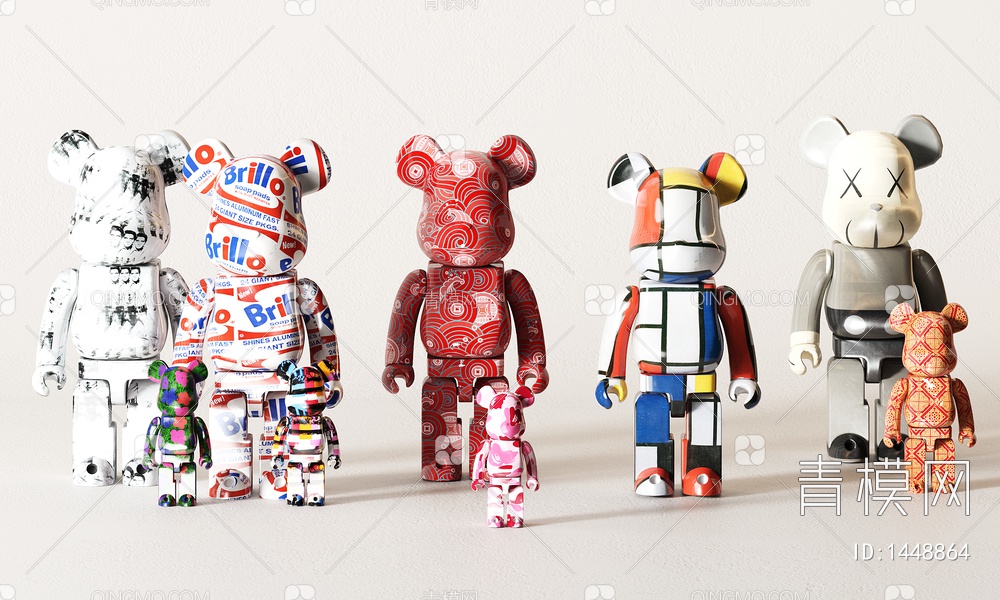 Kaws公仔雕塑装饰摆件3D模型下载【ID:1448864】