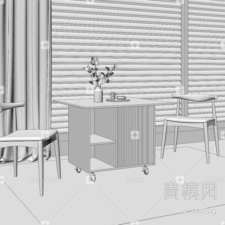 茶桌椅组合  饰品 摆件3D模型下载【ID:1449593】