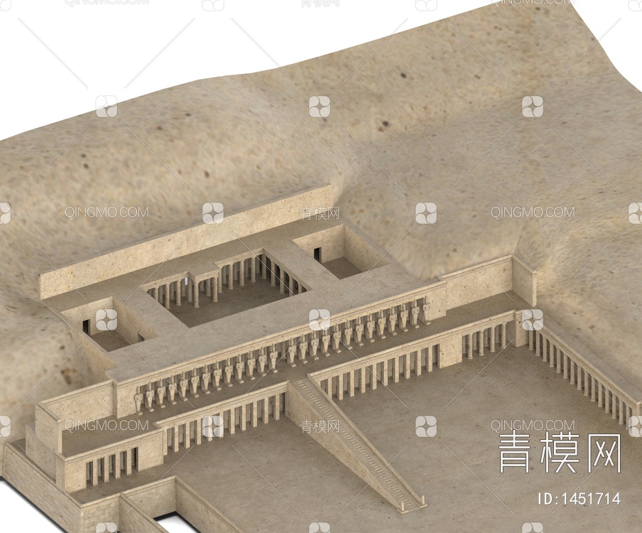 户外建筑 埃及古代建筑群3D模型下载【ID:1451714】
