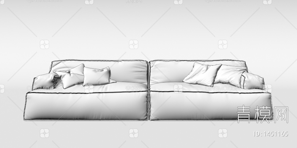 双人沙发3D模型下载【ID:1451165】
