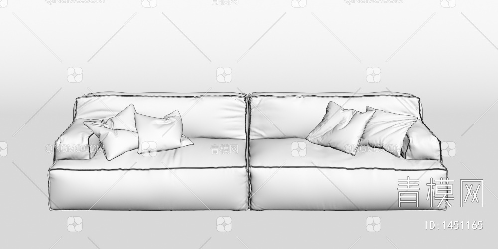 双人沙发3D模型下载【ID:1451165】