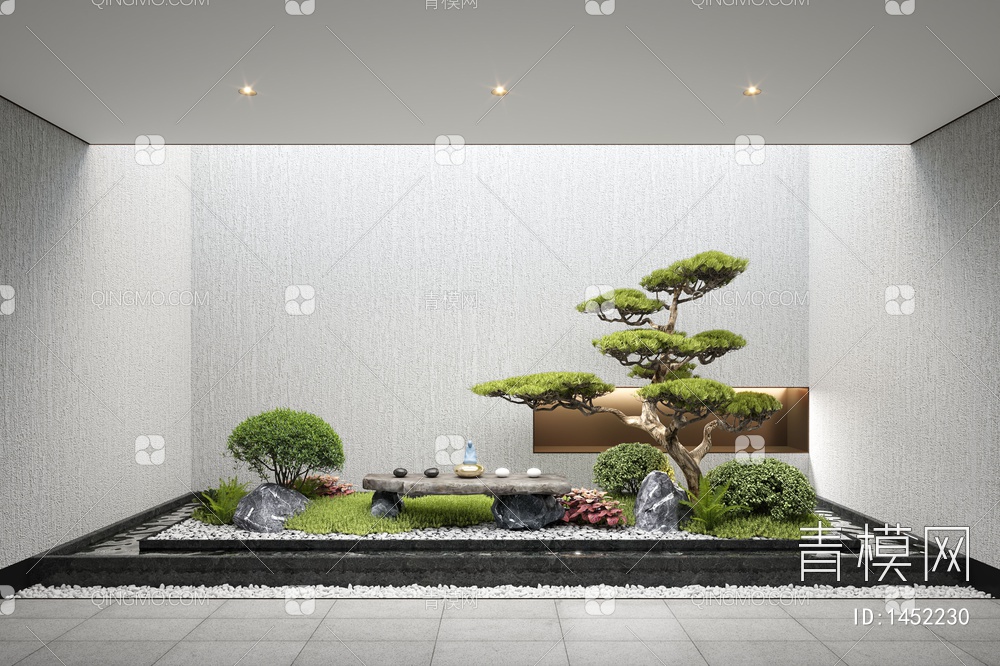 室内景观造景3D模型下载【ID:1452230】