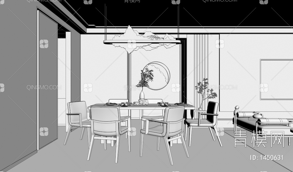 客餐厅3D模型下载【ID:1450631】