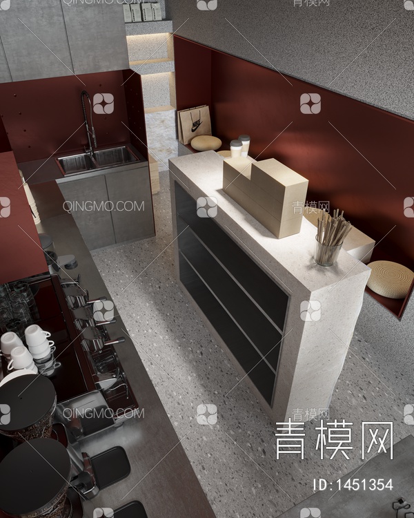 咖啡厅3D模型下载【ID:1451354】