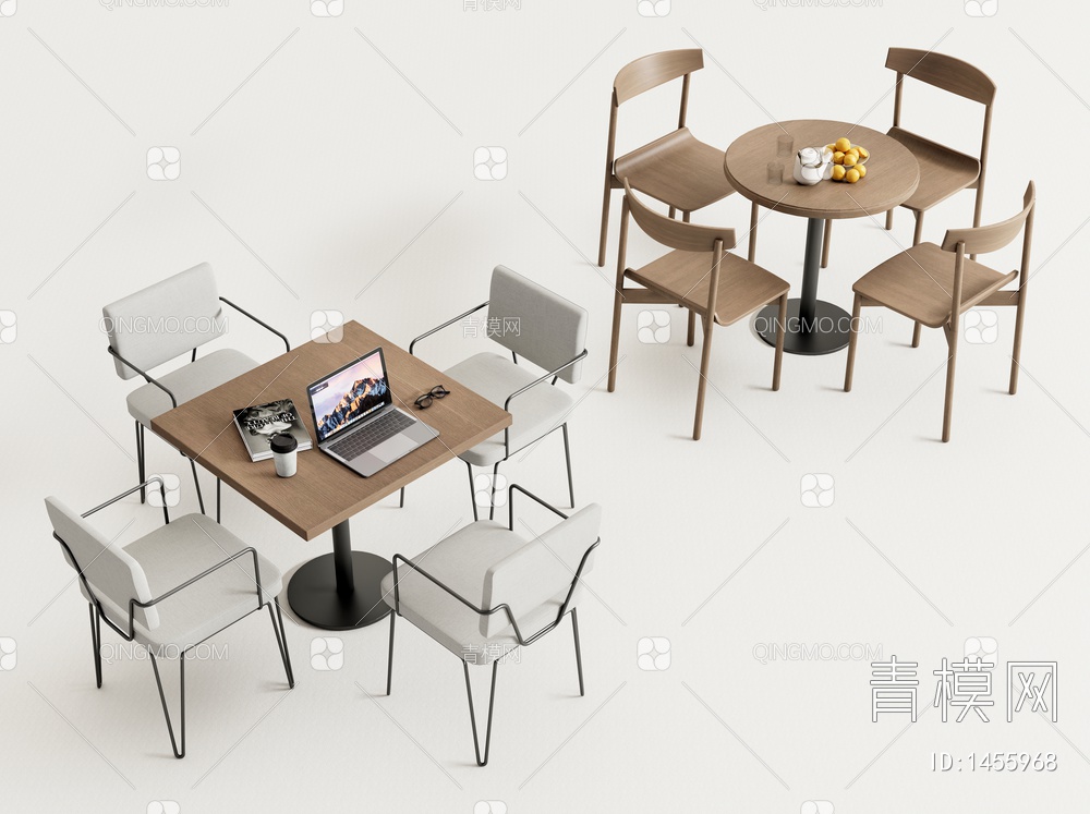 休闲桌椅 洽谈桌椅 户外桌椅3D模型下载【ID:1455968】