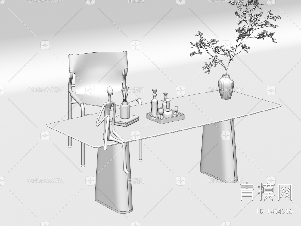 书桌椅3D模型下载【ID:1454306】