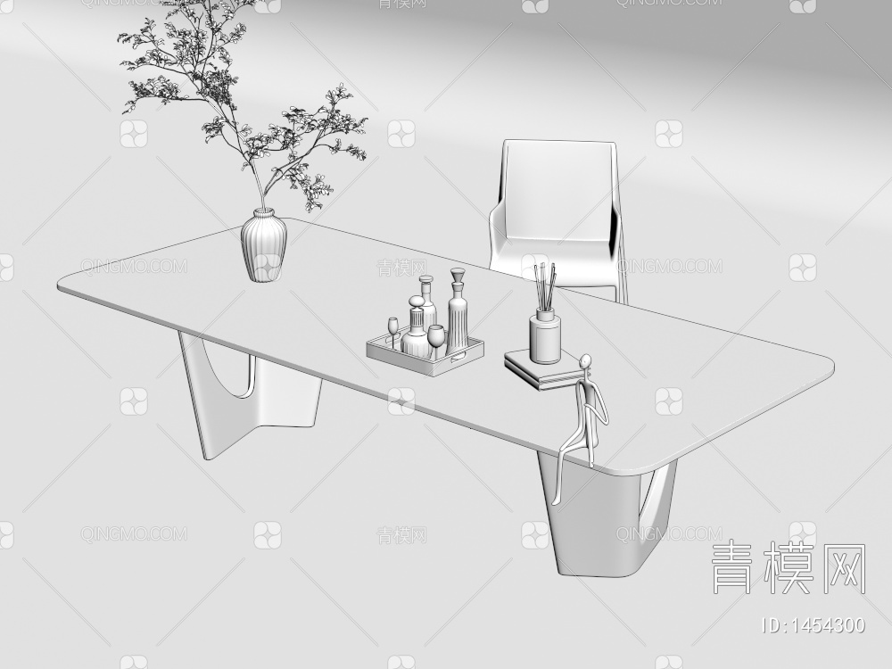 书桌椅3D模型下载【ID:1454300】