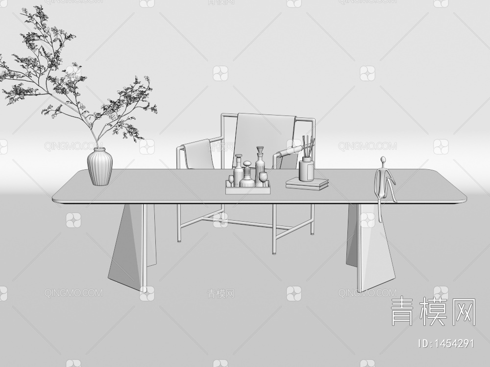 书桌椅3D模型下载【ID:1454291】