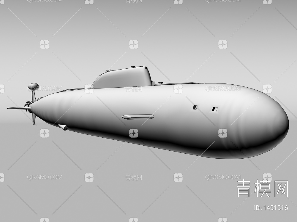 潜水艇3D模型下载【ID:1451516】