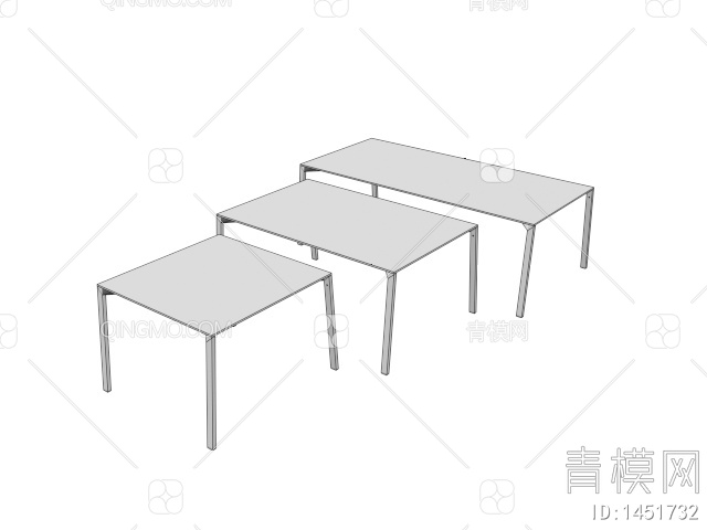 木质餐桌 餐桌3D模型下载【ID:1451732】