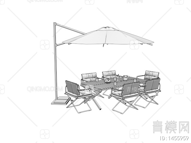 户外桌椅 露营桌椅 折叠椅3D模型下载【ID:1455959】