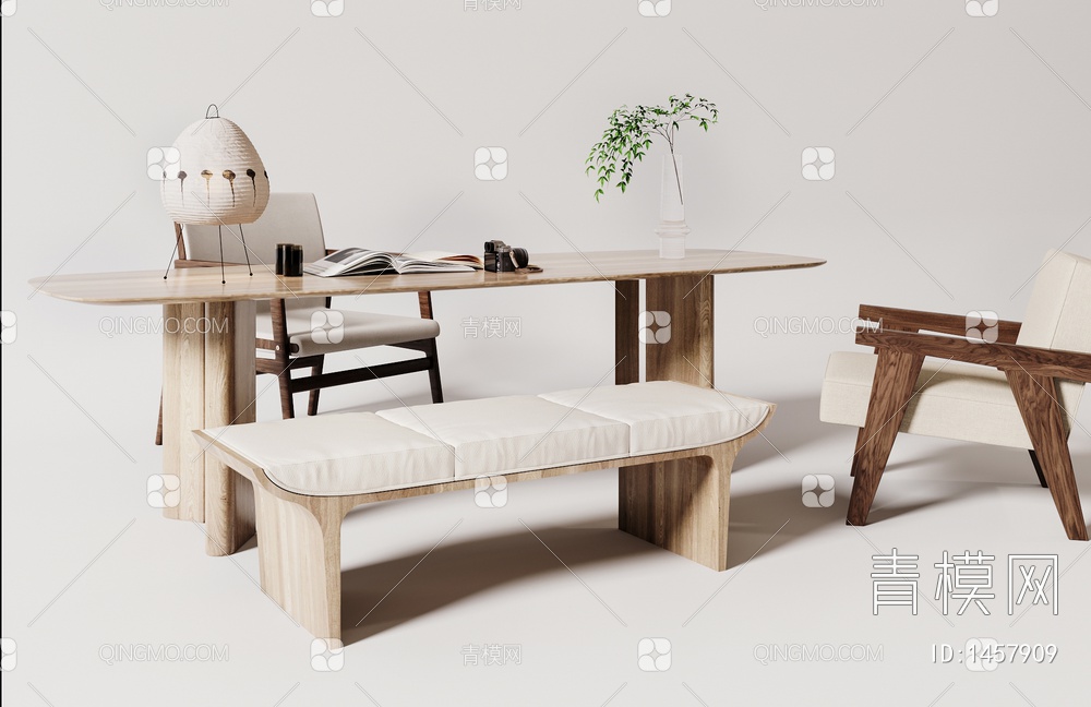 书桌椅3D模型下载【ID:1457909】