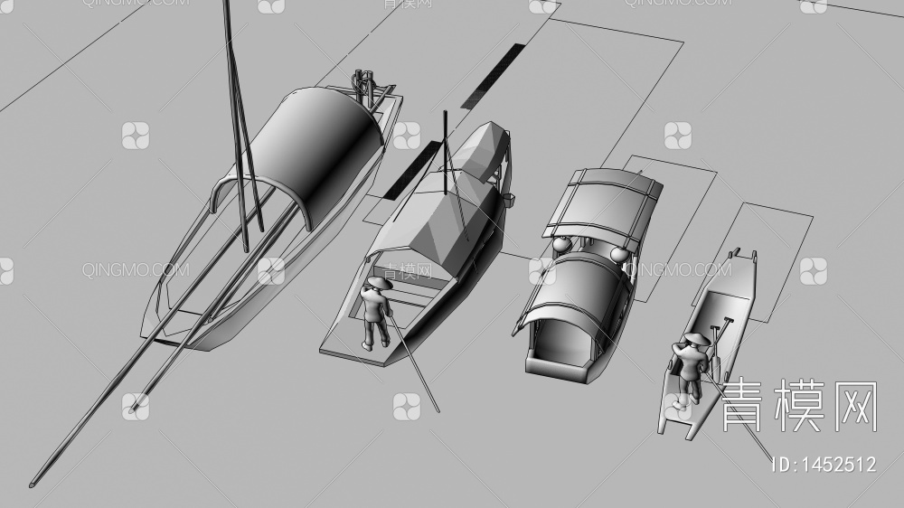 木船3D模型下载【ID:1452512】