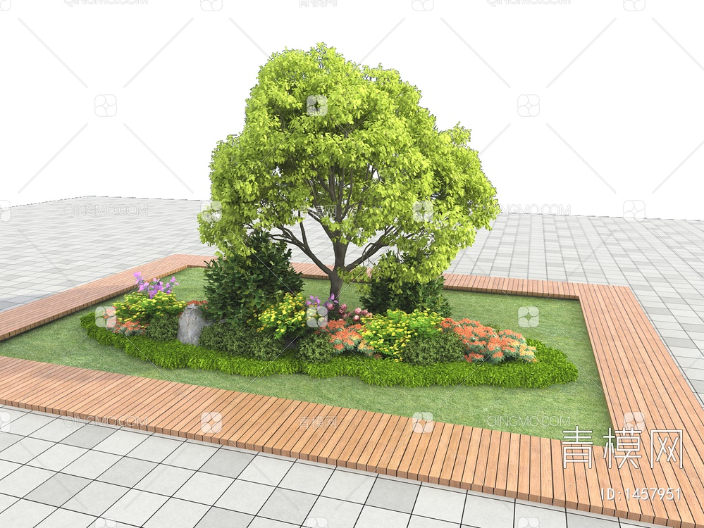 植物小景 植物堆 植物组团3D模型下载【ID:1457951】