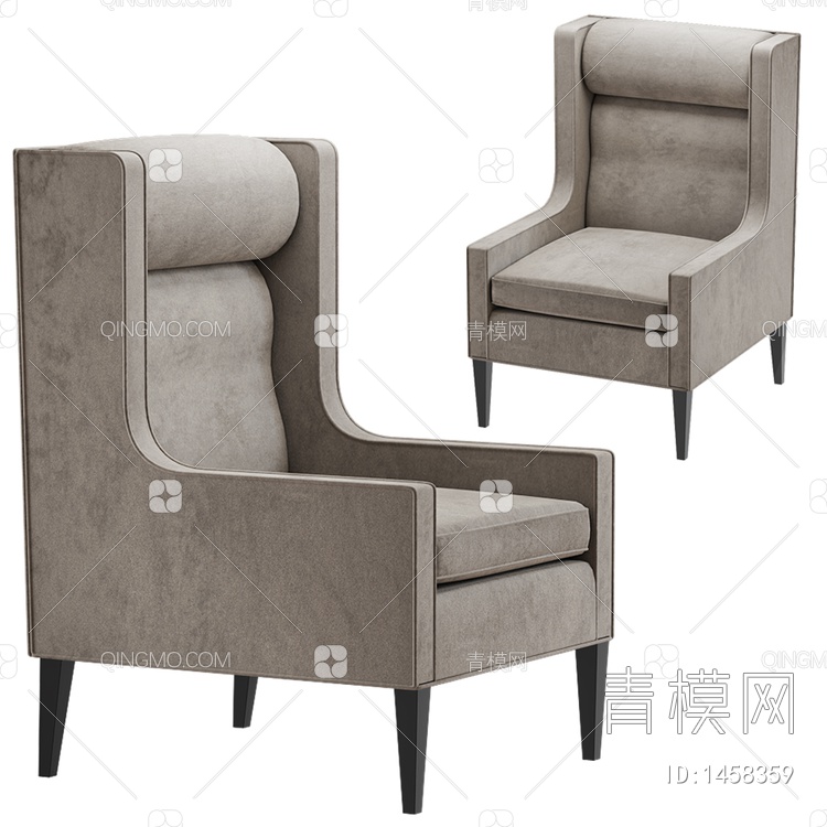 Diletta意大利休闲单人椅3D模型下载【ID:1458359】