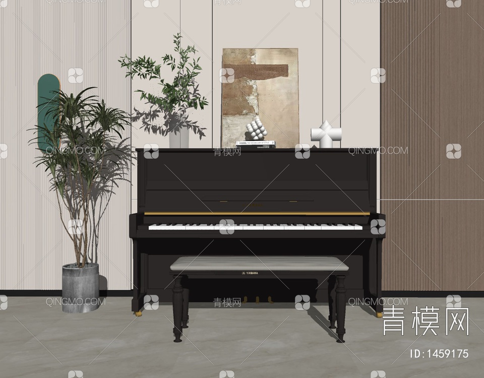 钢琴SU模型下载【ID:1459175】