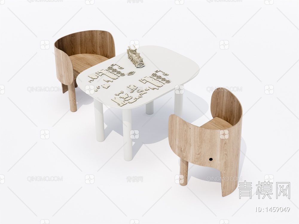 儿童玩具桌椅组合SU模型下载【ID:1459049】