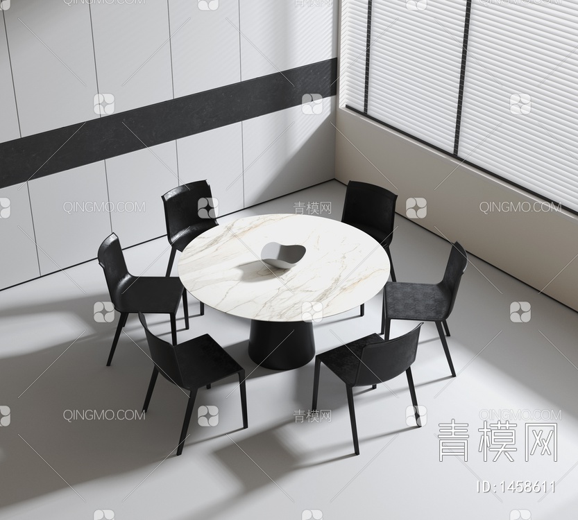 Minotti 餐桌椅3D模型下载【ID:1458611】