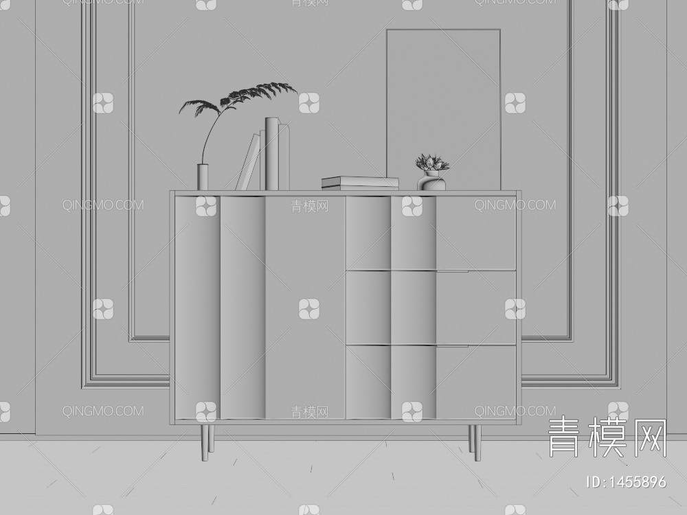 餐边柜 玄关柜 端景台 边柜 储物柜3D模型下载【ID:1455896】