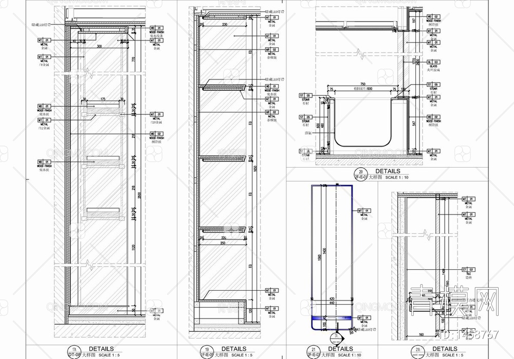 复式两层家装CAD施工图 私宅 洋房 样板房 家装 跃层【ID:1458767】