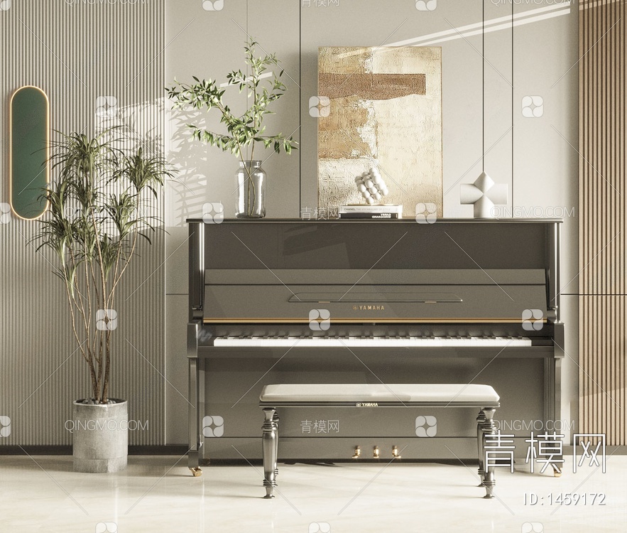钢琴3D模型下载【ID:1459172】